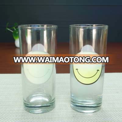 Color changing glass mug for commercial promotion advertisement souvenir