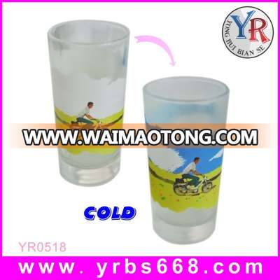 hot selling promotional gifts cold sensitive color changing drinking glass cup