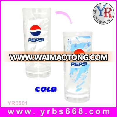 wholesale cold water sensitive glass tumbler color changing change colour cup